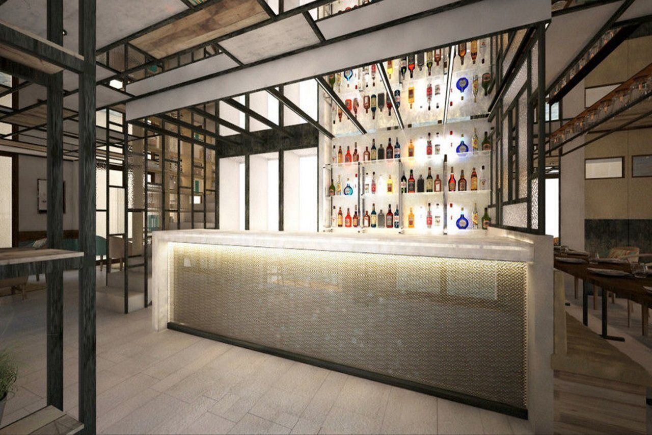 Bo Hotel Palma Exterior foto 3D rendering of the bar